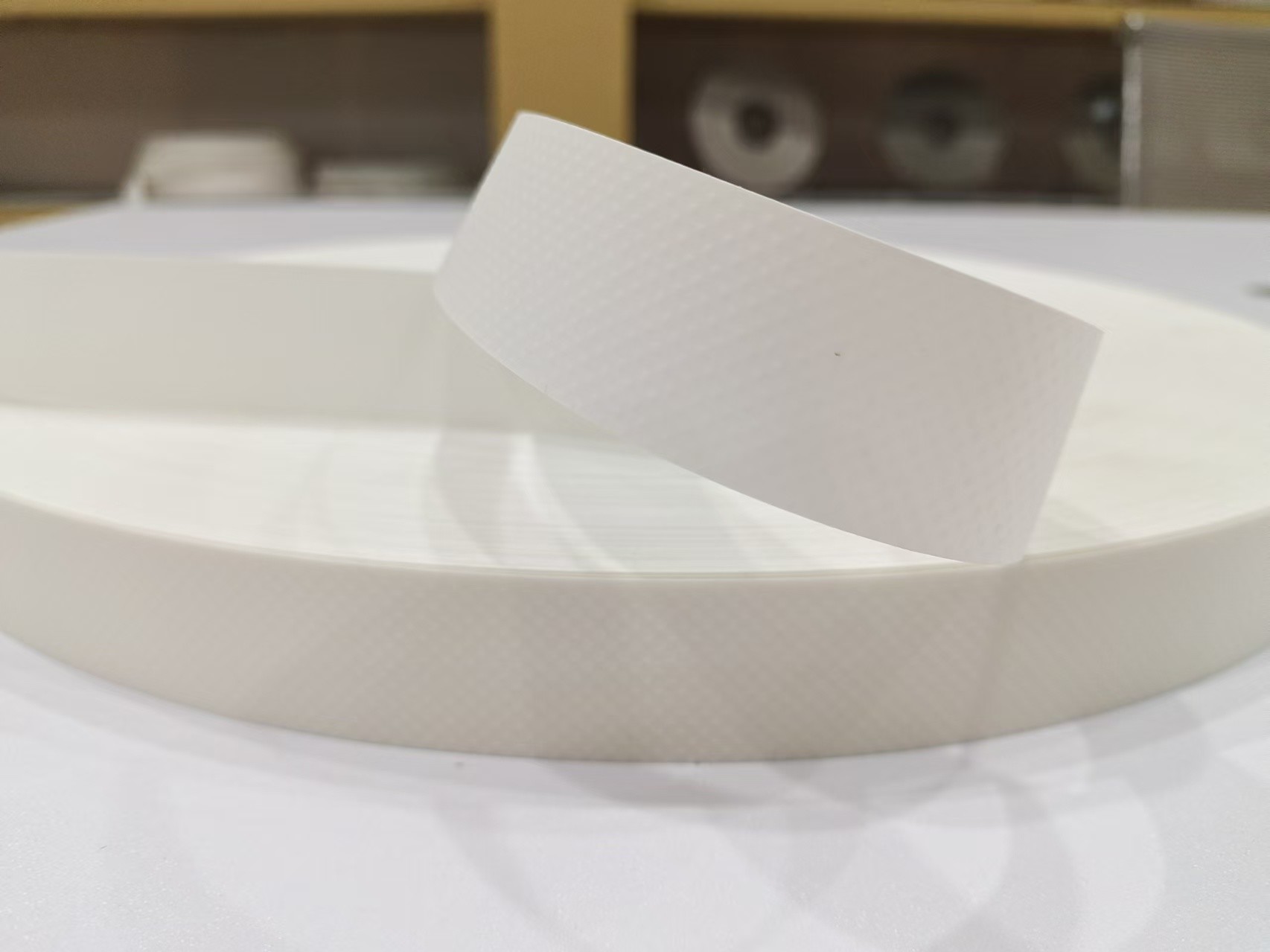 White Color PPD Embossed Tape High Tensile Strength For Armored Cables