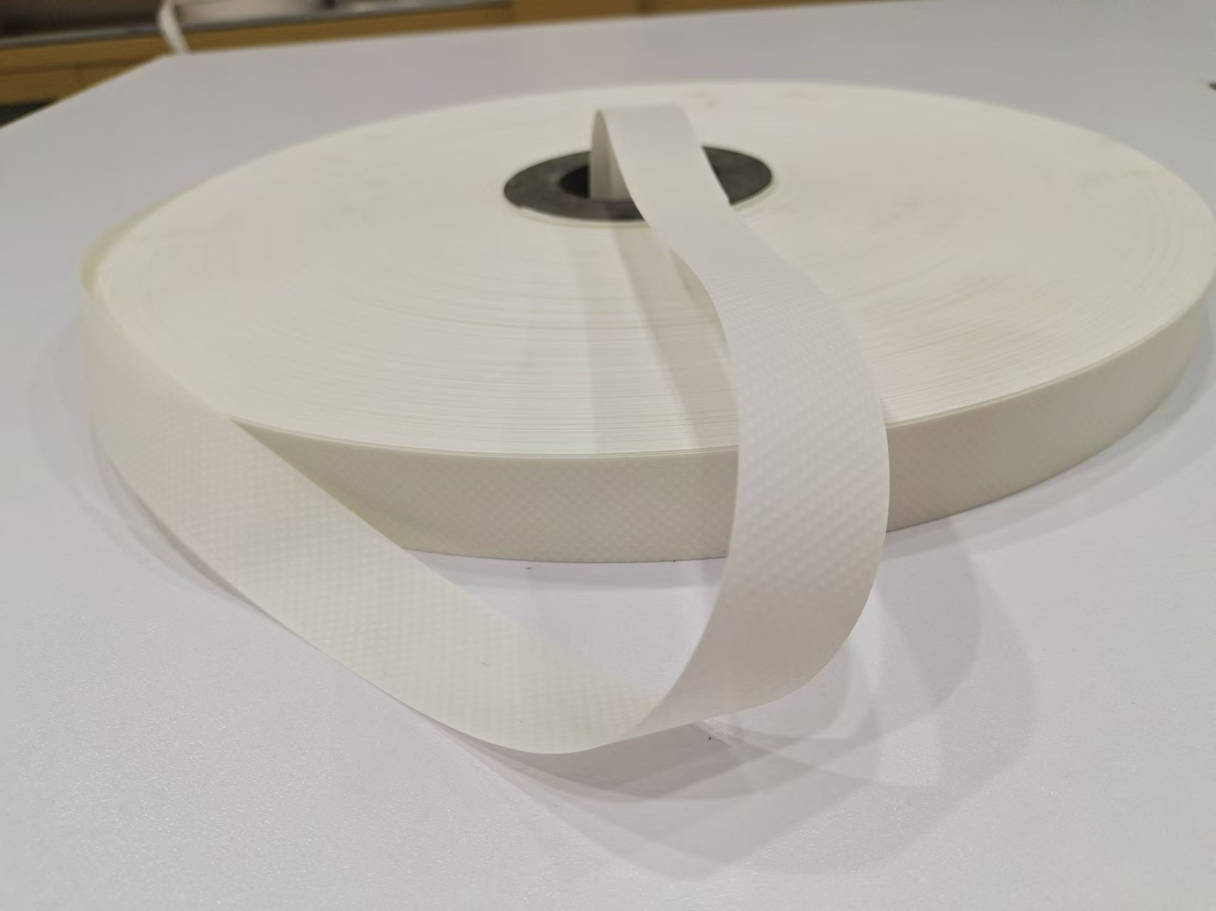 White Color PPD Embossed Tape High Tensile Strength For Armored Cables